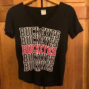 PINK Victoria’s Secret.  Ohio State Buckeyes V neck short sleeve tee.  SP